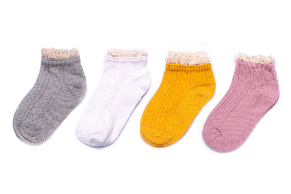 Mesh Ankle Socks 4-Pack