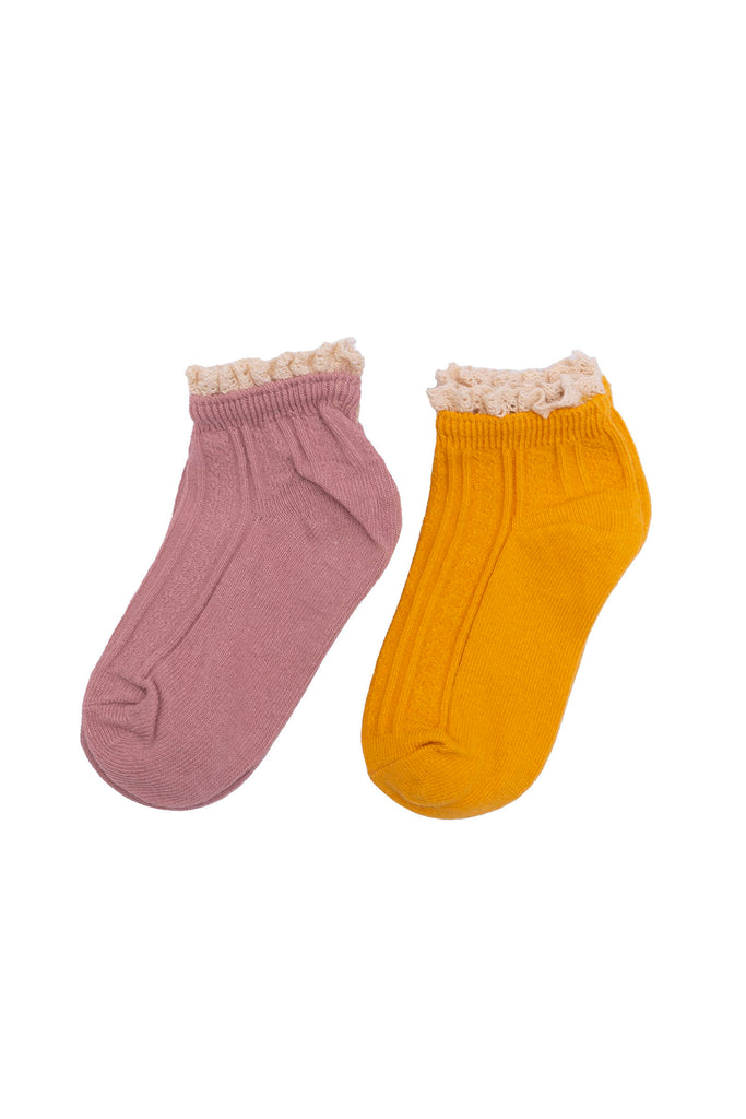 Mesh Ankle Socks 2-Pack